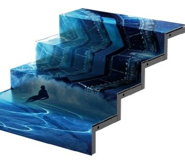 Màn hình LED cầu thang trong nhà với độ sáng 600-3000cd / m2 và chịu tải tối đa 2200Kg